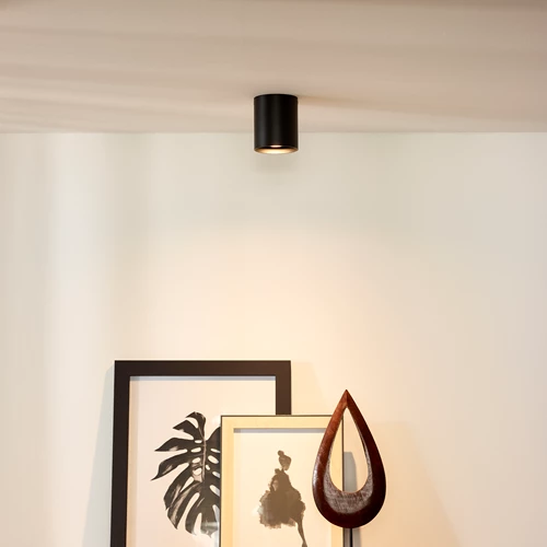 Lucide BODI - Plafondspot - Ø 8 cm - 1xGU10 - Zwart - sfeer 1
